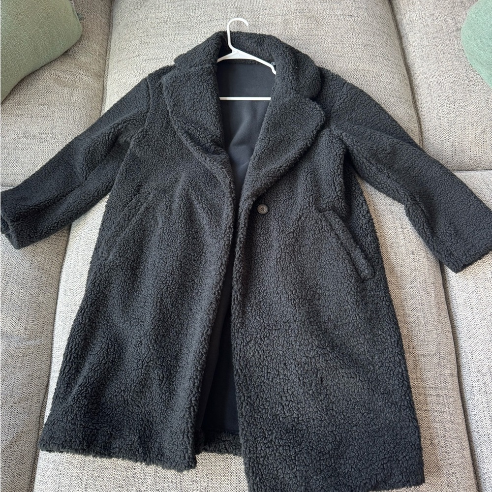 Women's Black Teddy Coat